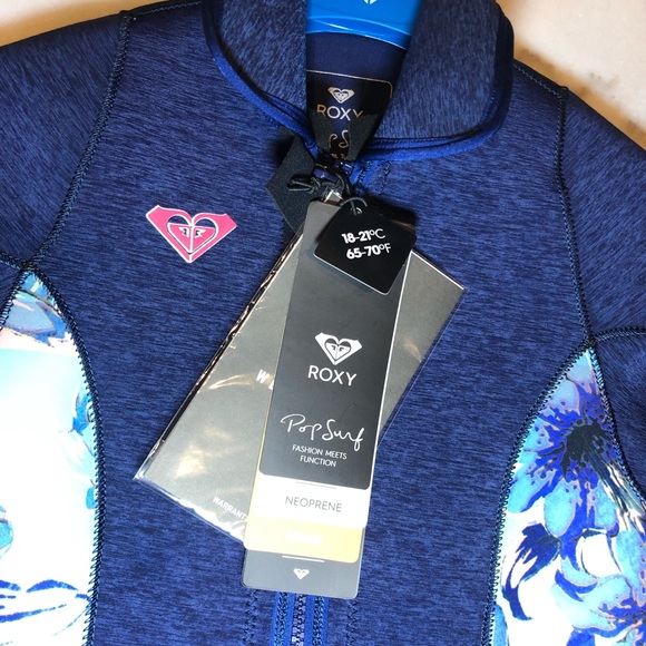 🆕Roxy Girl's 2mm Pop Surf Short Sleeve Front Zip NWT - Picture 5 of 6